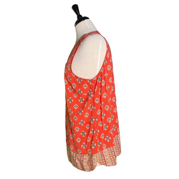 J.Jill Contrast Tank Top Women's PL Petite Large Pimento Medallion Sleeveless - Picture 3 of 5